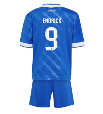 Real Madrid Endrick #9 Tredjetrøje Børn 2025-26 Kortærmet (+ Korte bukser)